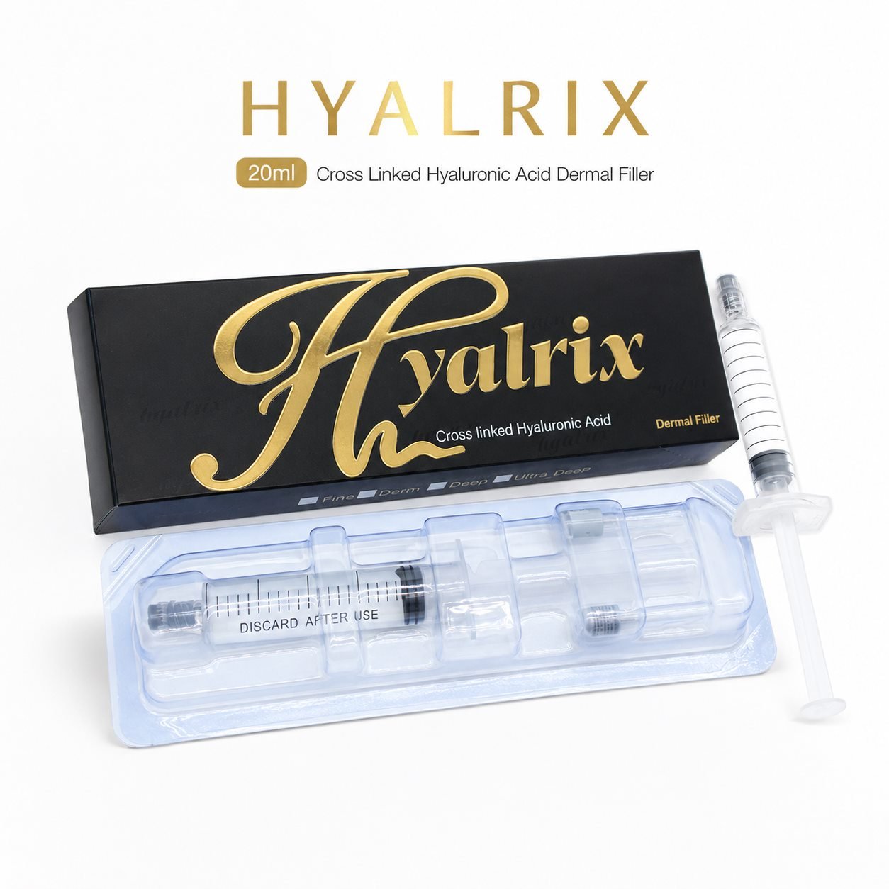 Hyalrix Fine Line Dermal Filler 20ml black-gold professional product image