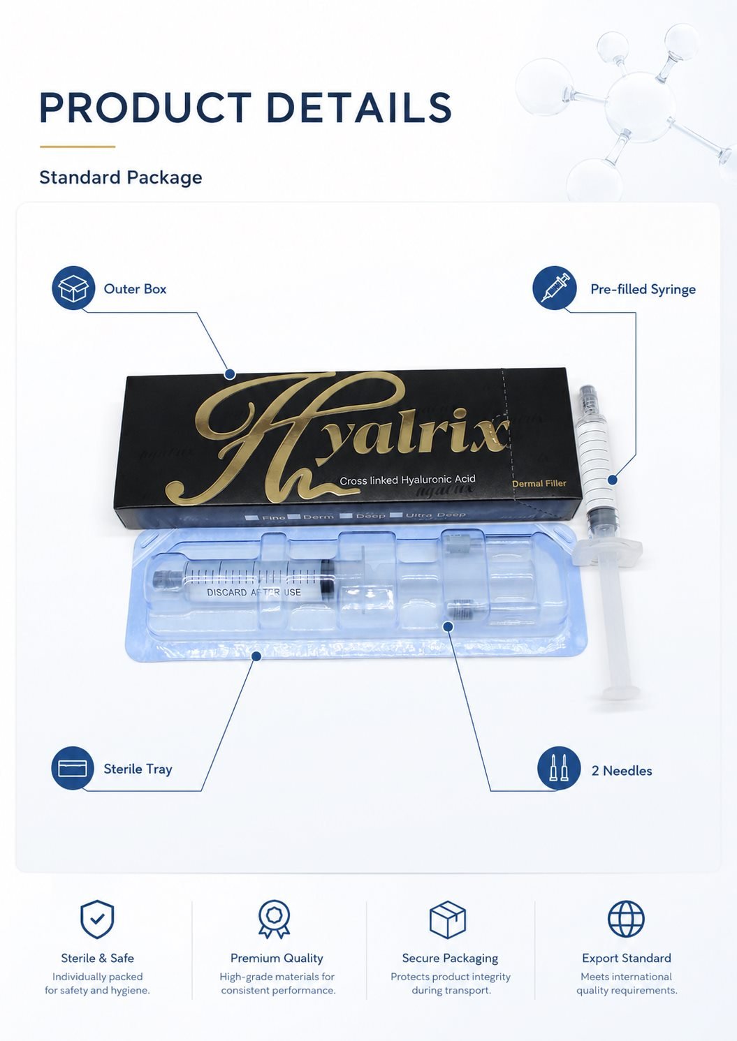 Hyalrix 20ml dermal filler package details