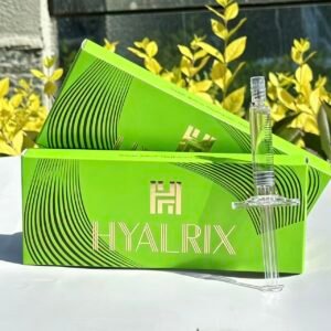 Hyalrix Fine Line 1.1ml green box and pre-filled syringe product photo